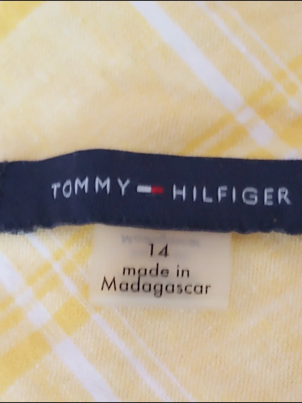 Tommy Hilfiger Yellow Plaid Button Dress - Picture 4 of 4